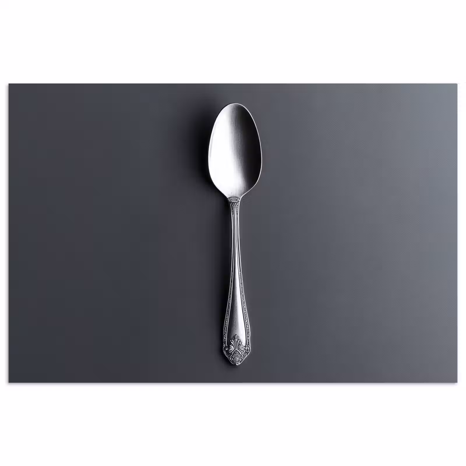 Poster - Zilver - Metaal - Lepel — 1