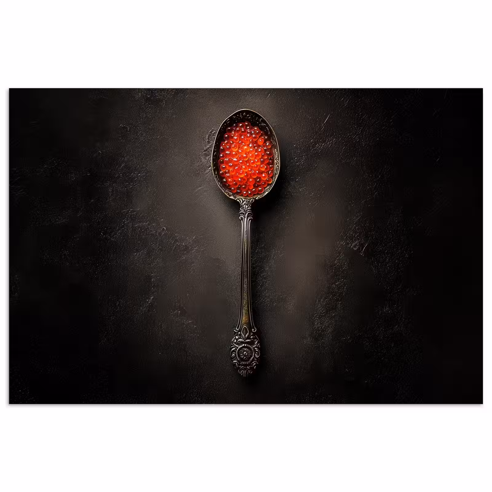 Poster - Zwart - Lepel - Caviar — 1