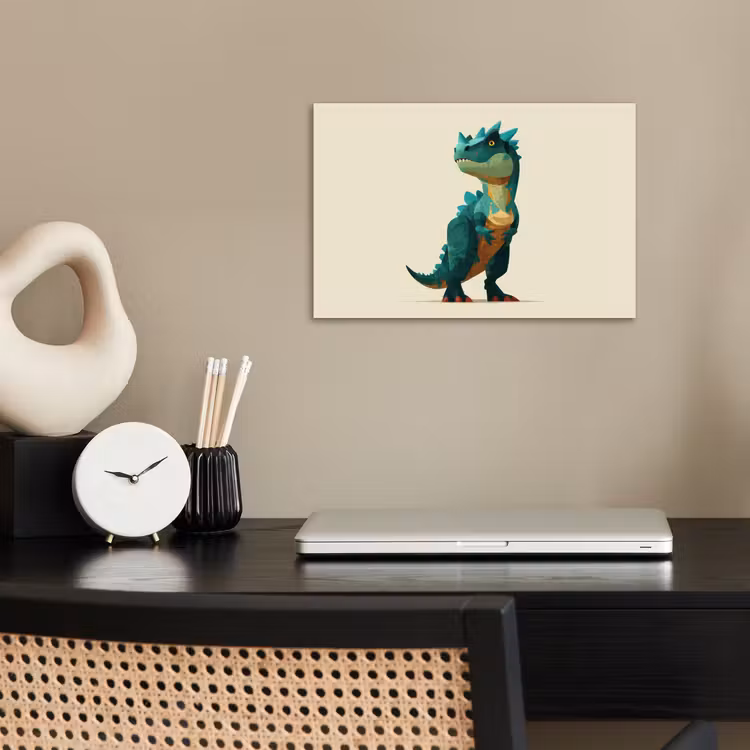 Poster - Stekels - Dino - Blauw - Gespierd — 2