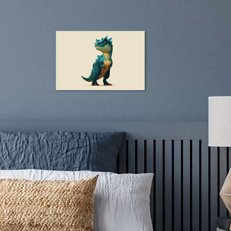 Poster - Stekels - Dino - Blauw - Gespierd — 3