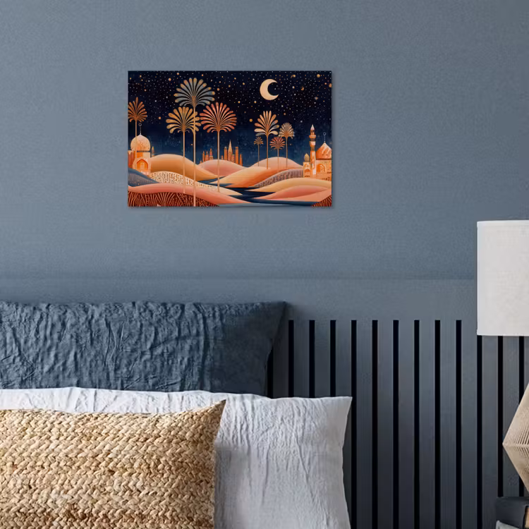 Poster - Sterrenhemel - Palmen - Rivier — 3