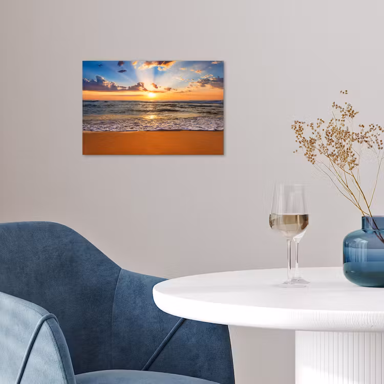 Poster - Strand - Zonsondergang - Zee - Wolken - Horizon — 4