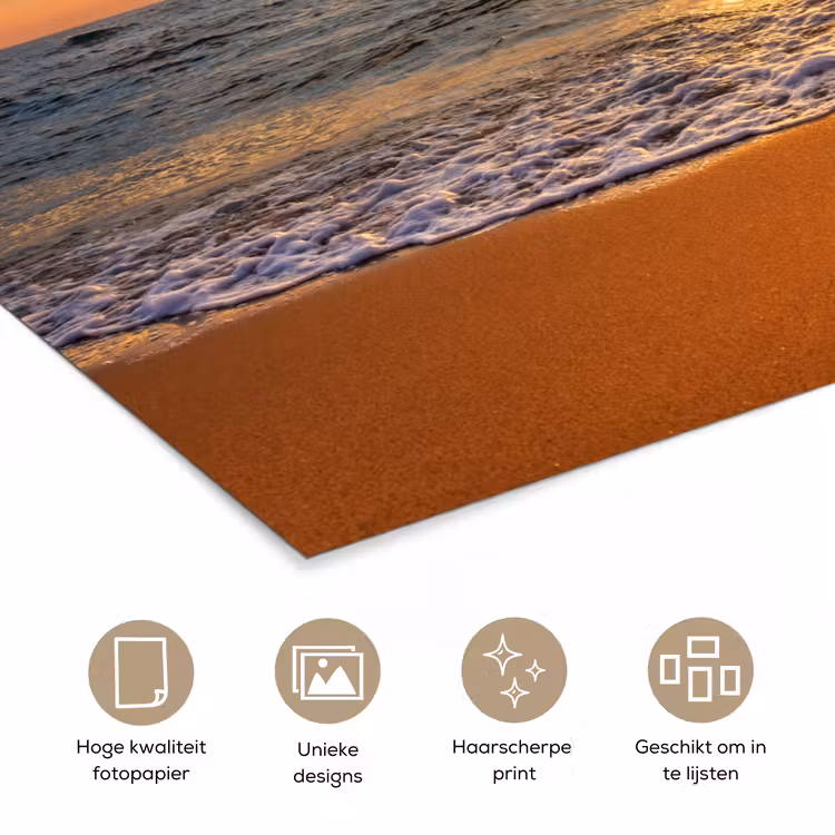 Poster - Strand - Zonsondergang - Zee - Wolken - Horizon — 5