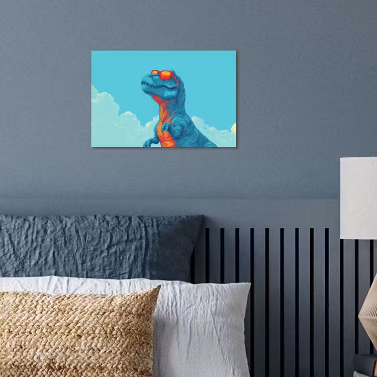 Poster - T-Rex - Blauw - Wolken - Zonnebril — 3