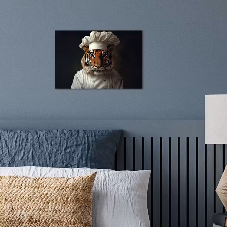 Poster - Tijger - Kokskleding - Bruin — 3