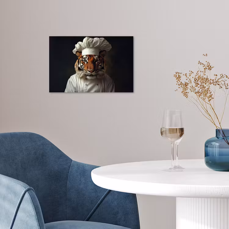 Poster - Tijger - Kokskleding - Bruin — 4