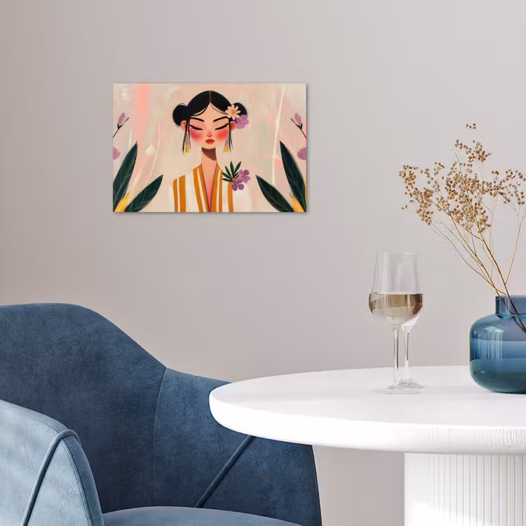 Poster - Vrouw - Bloemen - Pastel — 4
