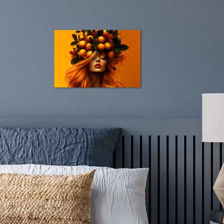 Poster - Vrouw - Citroenen - Bloesem - Geel — 3