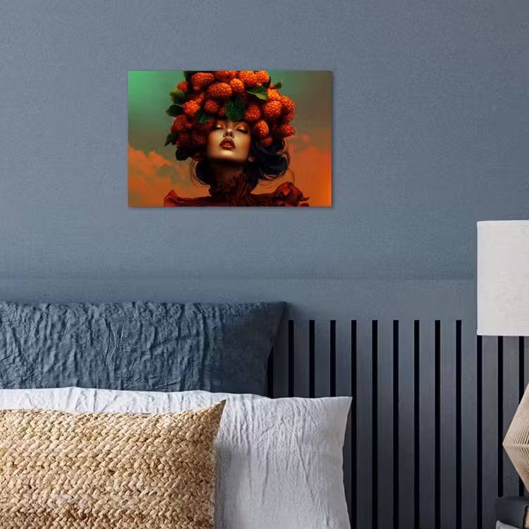 Poster - Vrouw - Frambozen - Bladeren — 3
