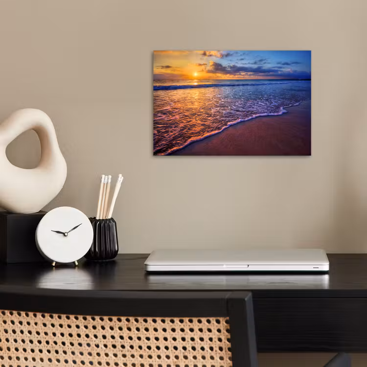 Poster - Zee - Strand - Zonsondergang - Wolken - Horizon — 2