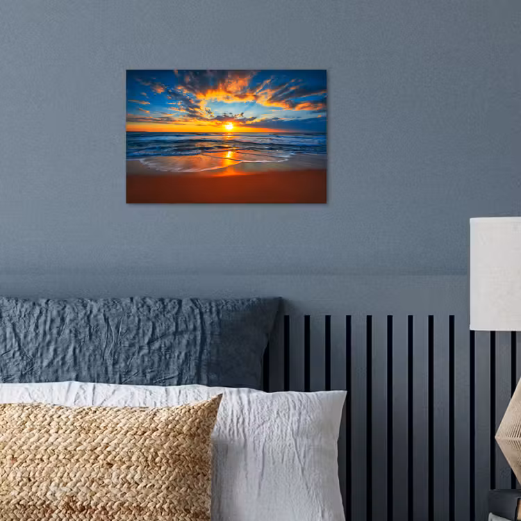 Poster - Zee - Zonsondergang - Strand - Wolken - Oranje — 3