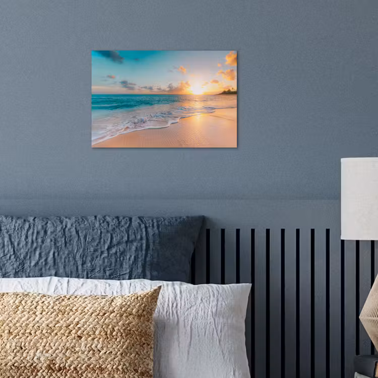 Poster - Zonsondergang - Strand - Zee - Zomer - Blauw — 3