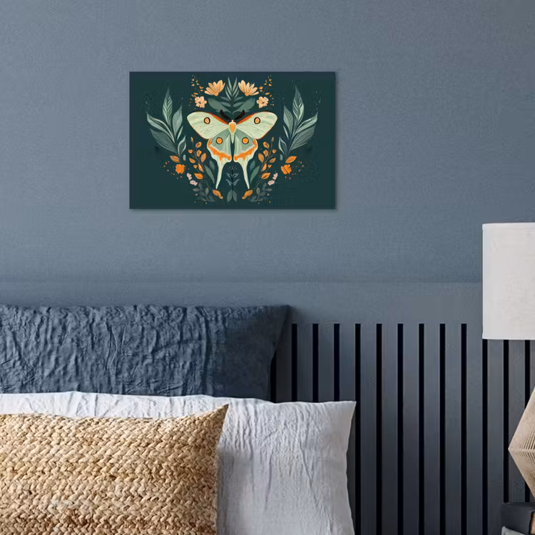 Poster - Sierlijk - Vlinder - Groen - Bladeren — 3