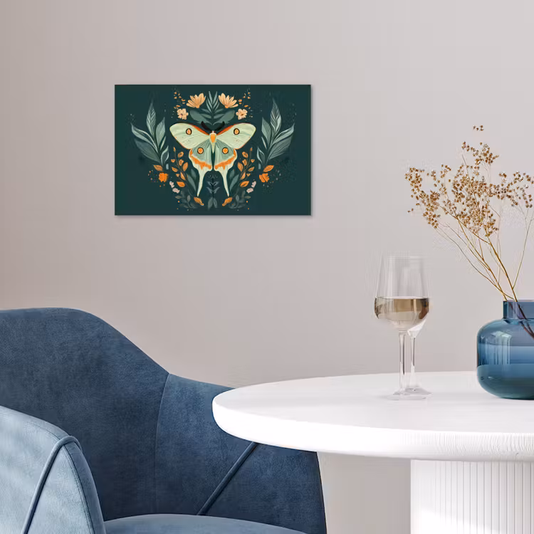 Poster - Sierlijk - Vlinder - Groen - Bladeren — 4