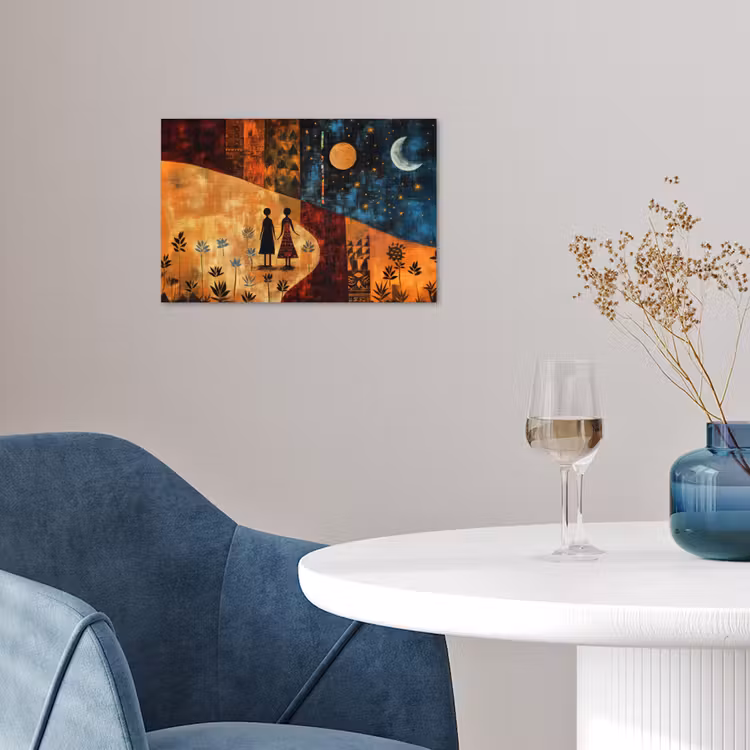 Poster - Silhouetten - Abstract - Zon - Maan — 4