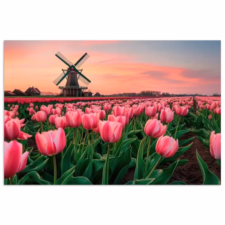 Poster - Tulpen - Molen - Nederland — 1