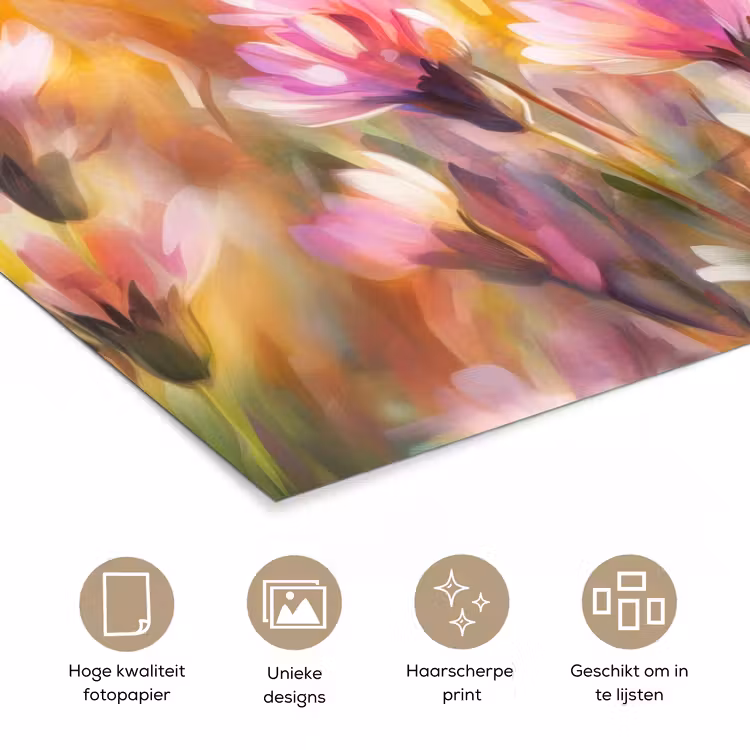 Poster - Vlinders - Oranje - Bloemen — 5