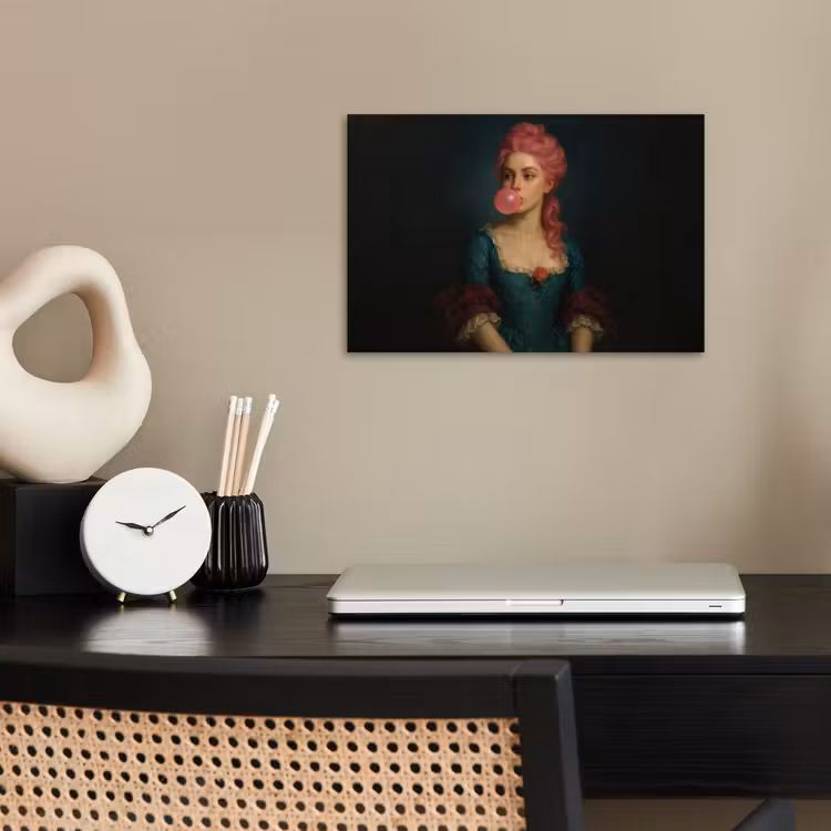 Poster - Vrouw - Portret - Kauwgombel — 2
