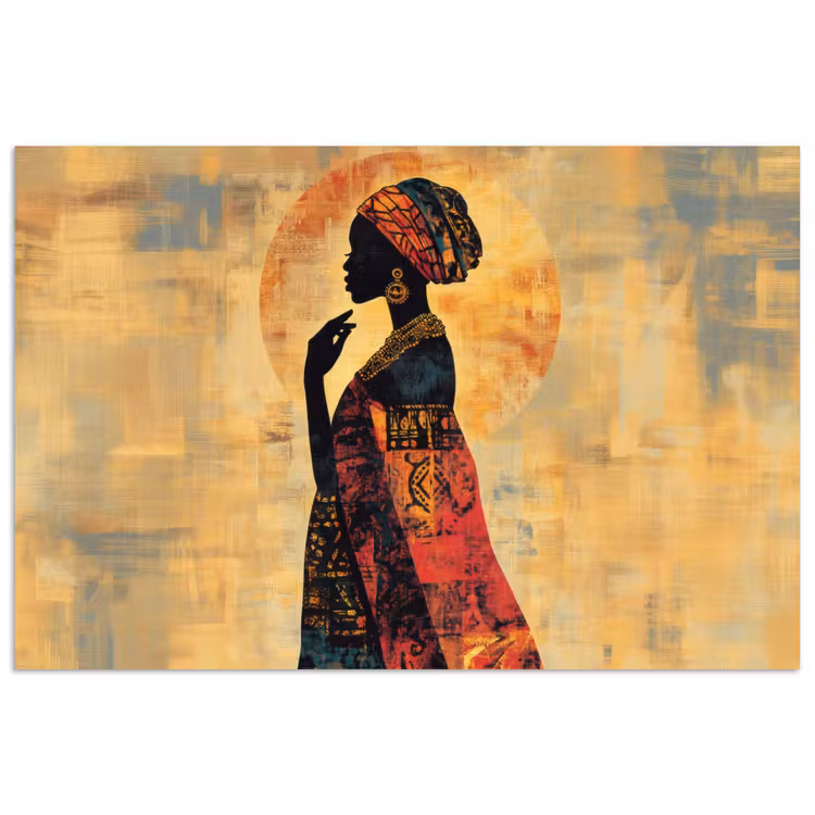 Poster - Vrouw - Silhouet - Patronen - Sierlijk — 1