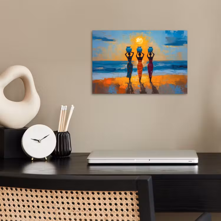 Poster - Vrouwen - Strand - Zondsondergang — 2