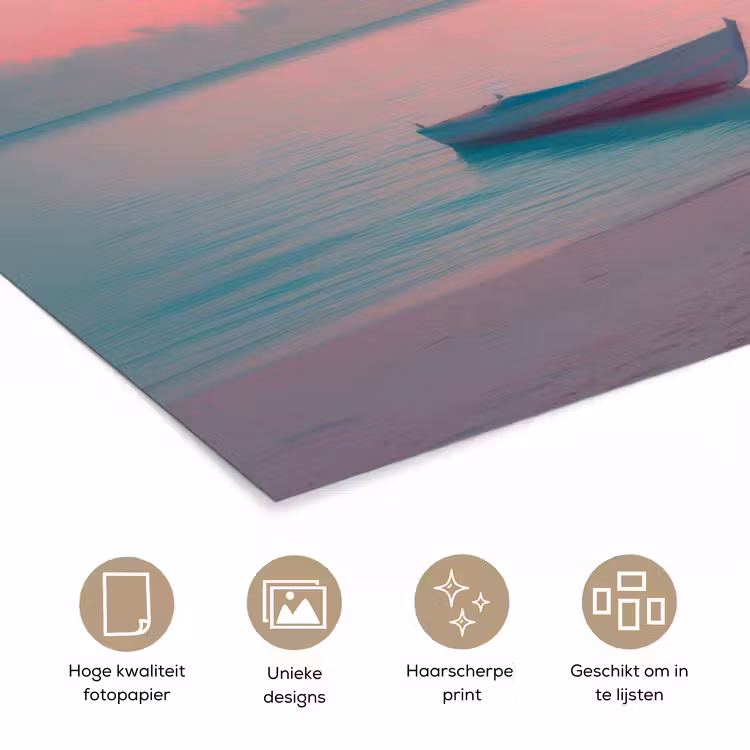 Poster - Zee - Boot - Zonsondergang — 5
