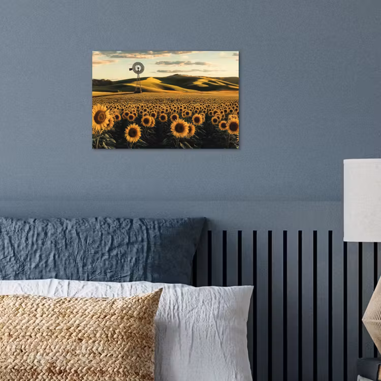 Poster - Zonnebloem - Veld - Windmolen — 3