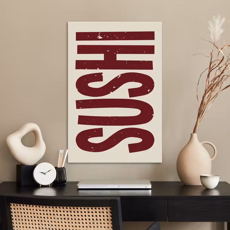Poster - Sushi - Rood - Japandi - Decoratie — 2