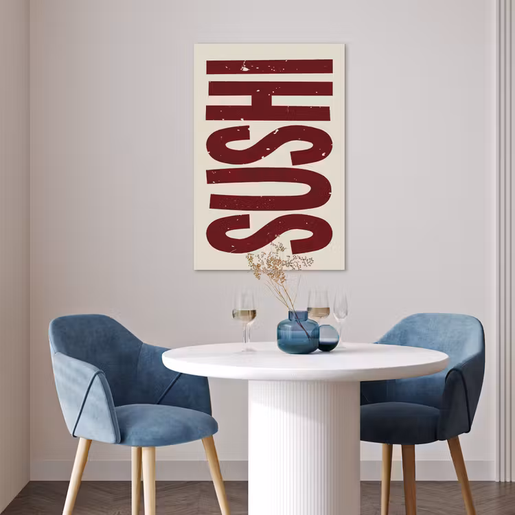 Poster - Sushi - Rood - Japandi - Decoratie — 4
