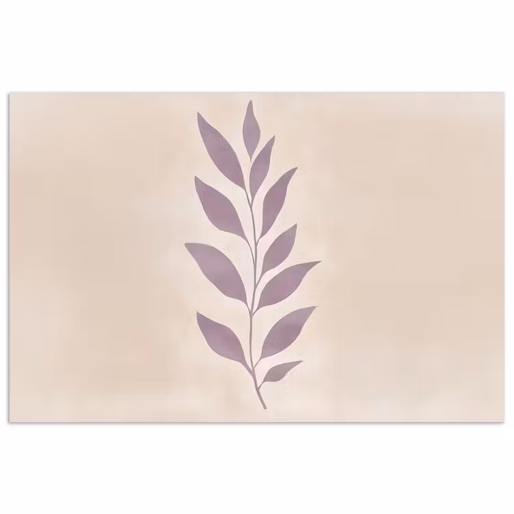 Poster - Tak - Bladeren - Minimalistisch - Beige — 1
