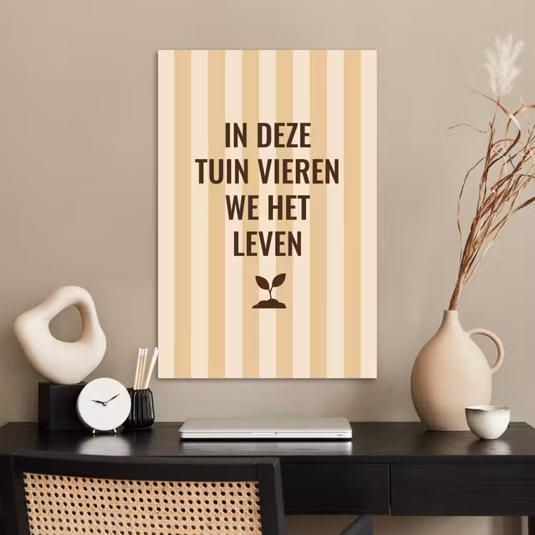 Poster - Tuin - Quote - Strepen - Zomer — 2