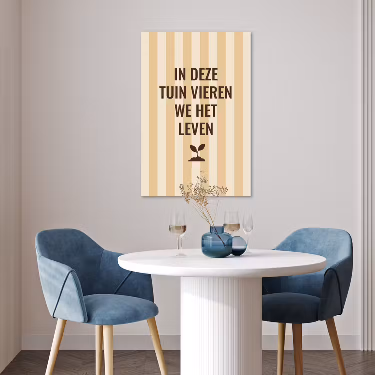 Poster - Tuin - Quote - Strepen - Zomer — 4