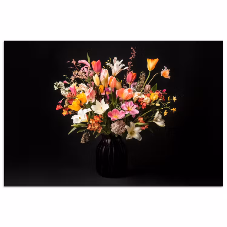 Poster - Vaas - Bloemen - Tulpen — 1