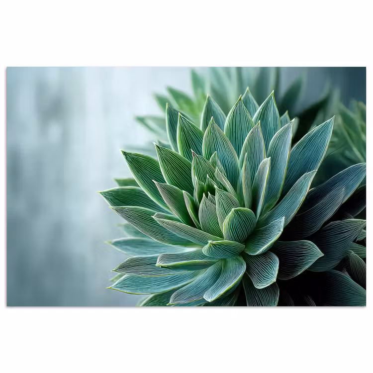 Poster - Vetplant - Bladeren - Groen - Wazig — 1