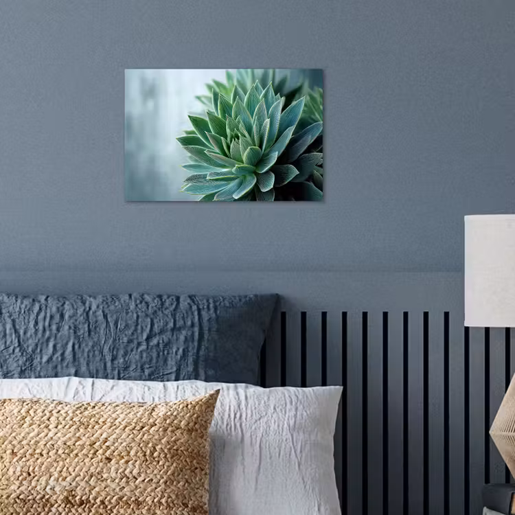 Poster - Vetplant - Bladeren - Groen - Wazig — 3