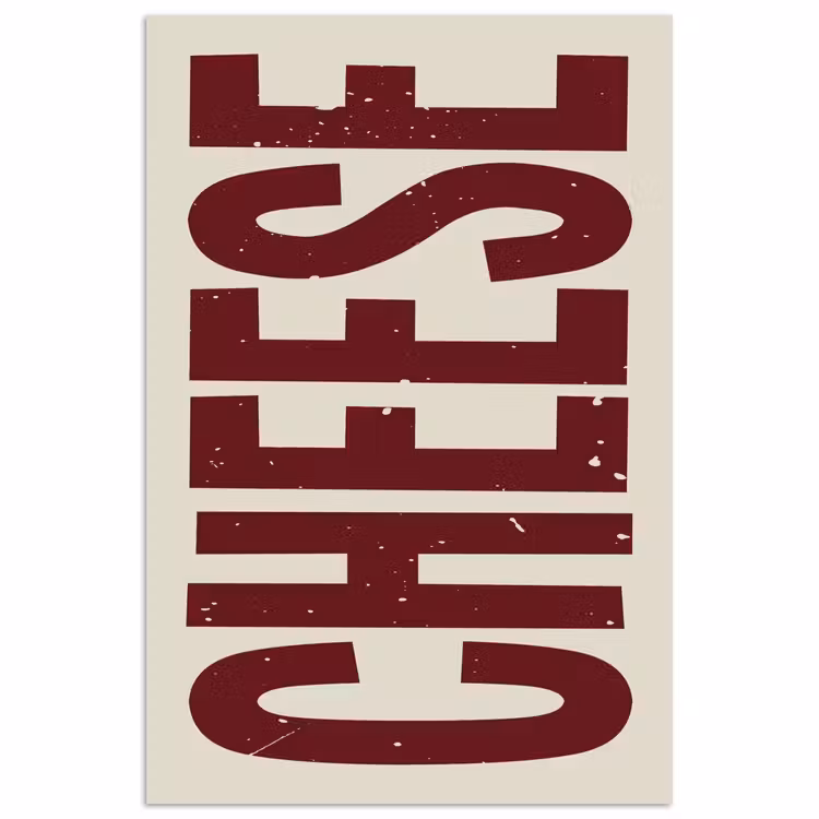 Poster - Vintage - Rood - Decoratie - Japandi — 1