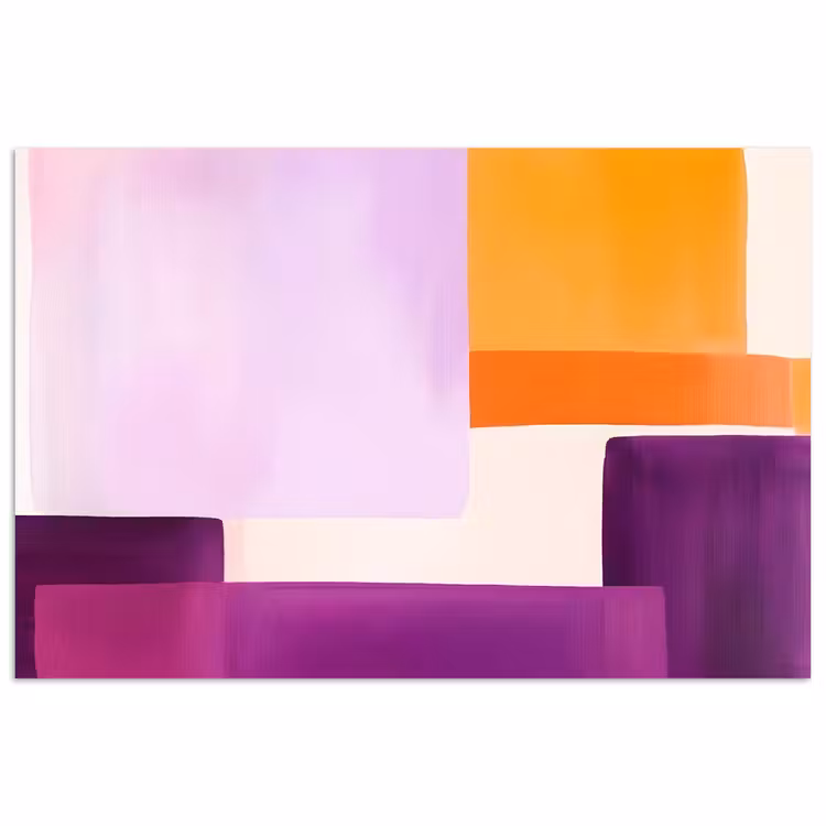 Poster - Vlakken - Abstract - Rechthoekig - Oranje — 1
