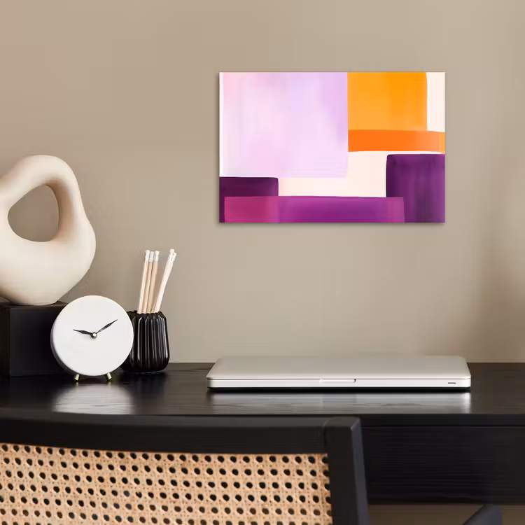 Poster - Vlakken - Abstract - Rechthoekig - Oranje — 2