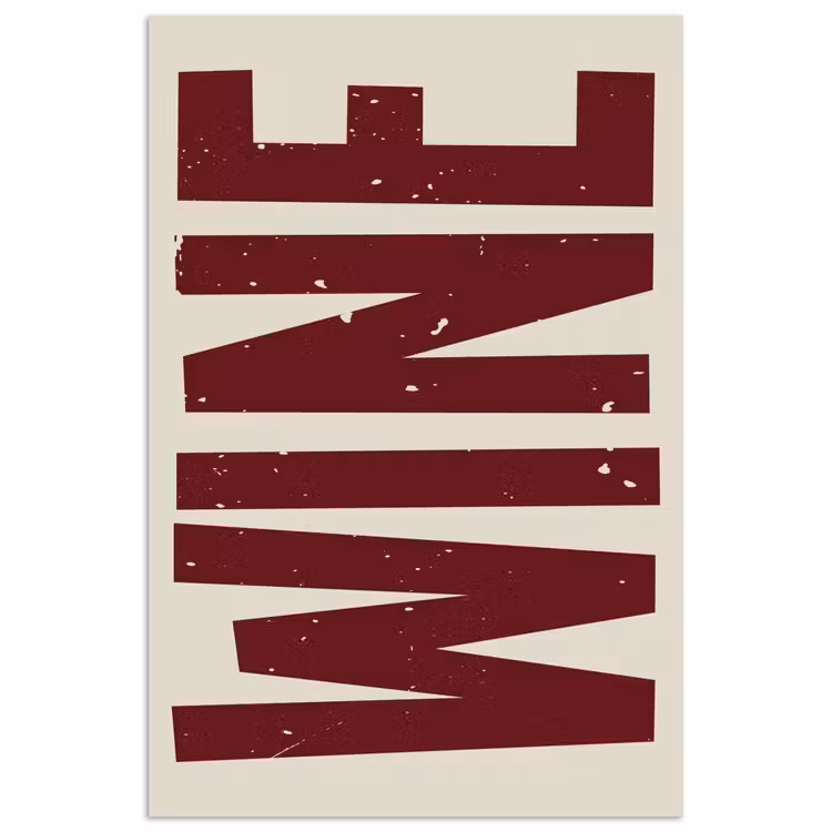 Poster - Wine - Red - Decoratie - Japandi — 1