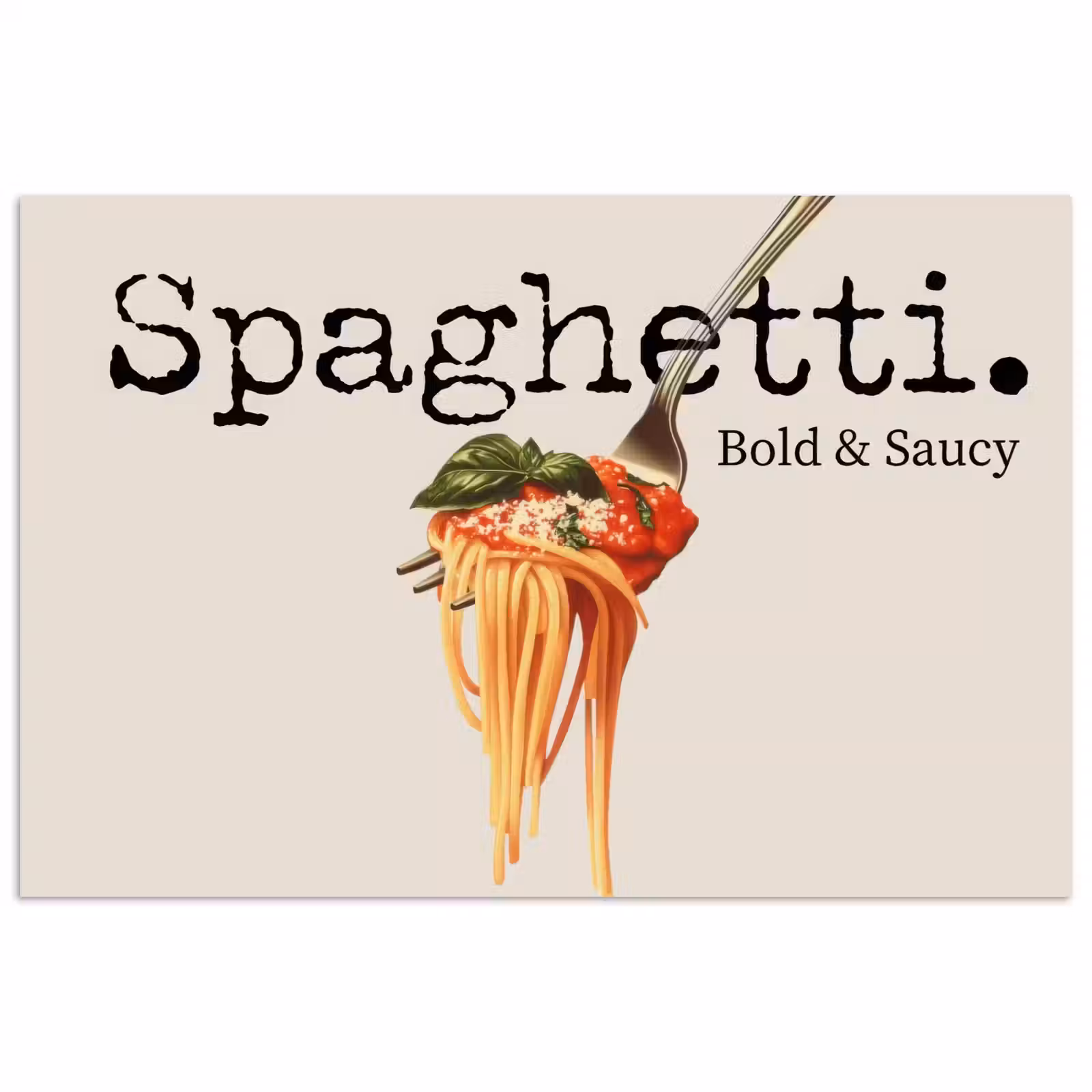 Poster - Spaghetti - tomatensaus - Parmezaanse kaas — 1
