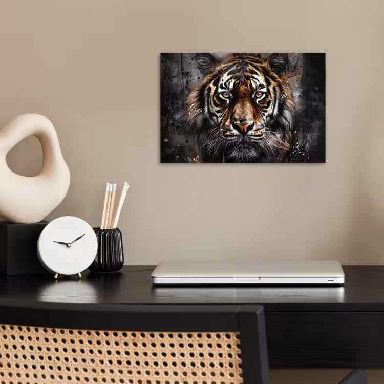 Poster - Tijger - Dieren - Portret - Luxe - Zwart — 2