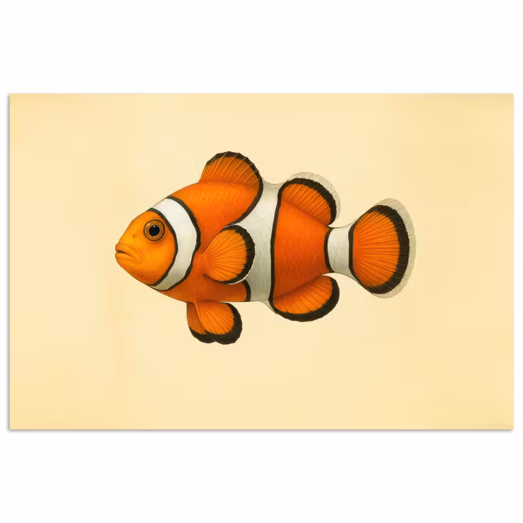 Poster - Vis - Oranje - Strepen — 1