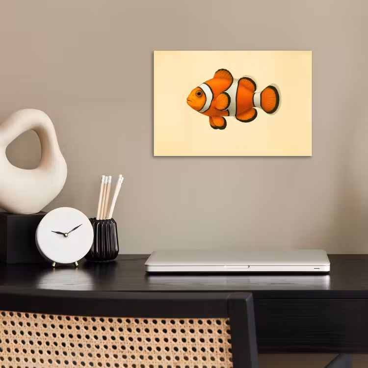 Poster - Vis - Oranje - Strepen — 2