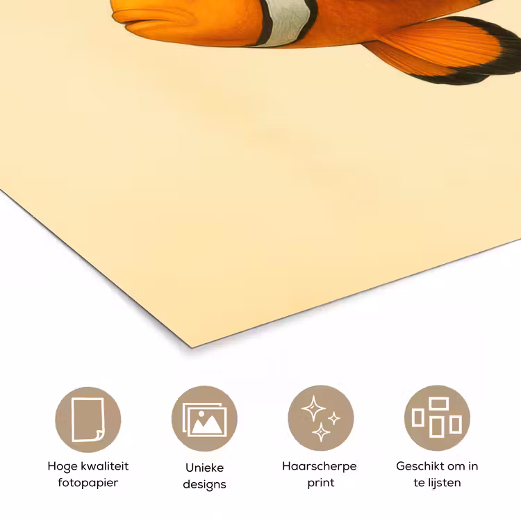Poster - Vis - Oranje - Strepen — 5