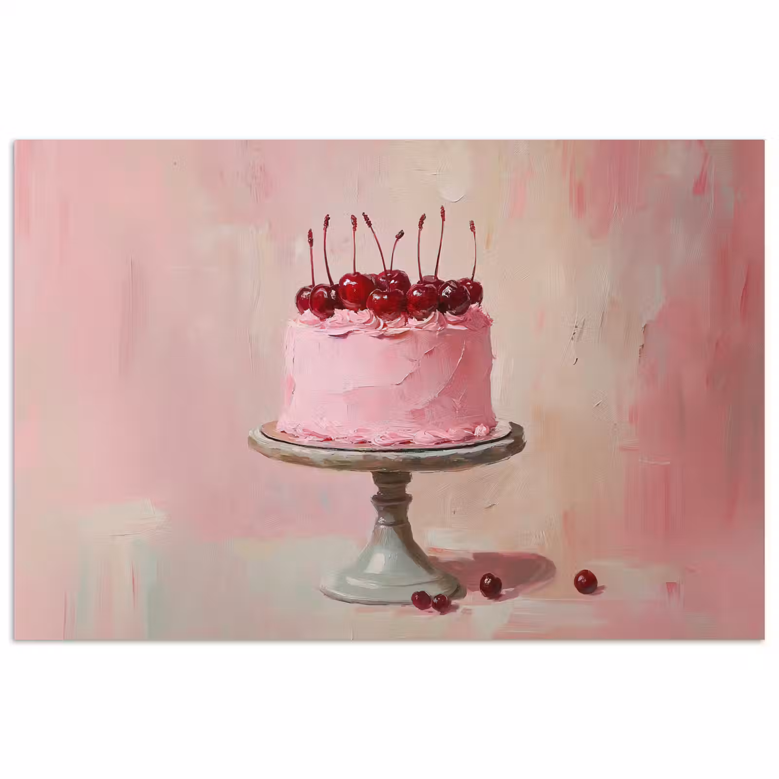 Poster - Taart - Pink - Cherry — 1