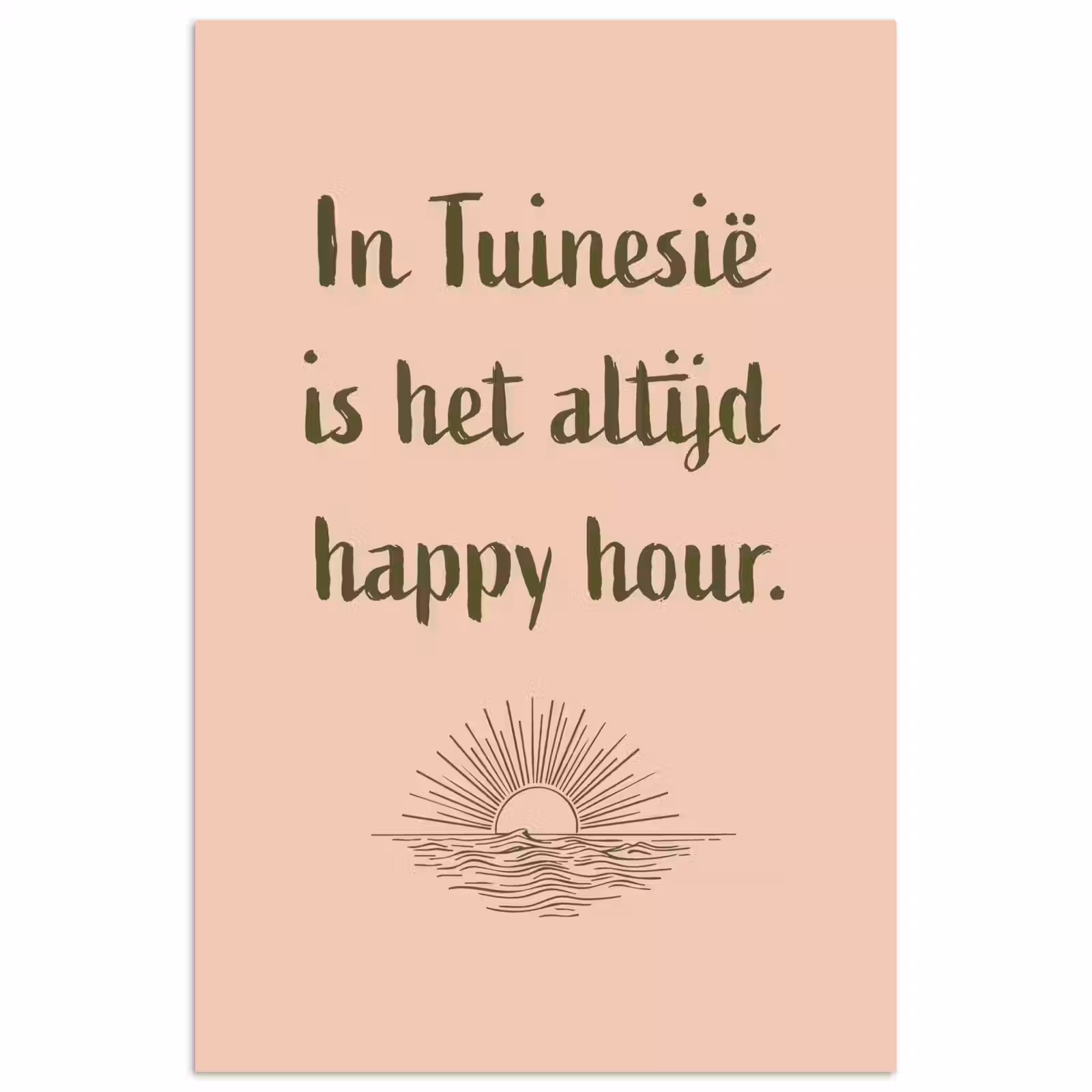 Poster - Tuin - Roze - Quote - Zon — 1