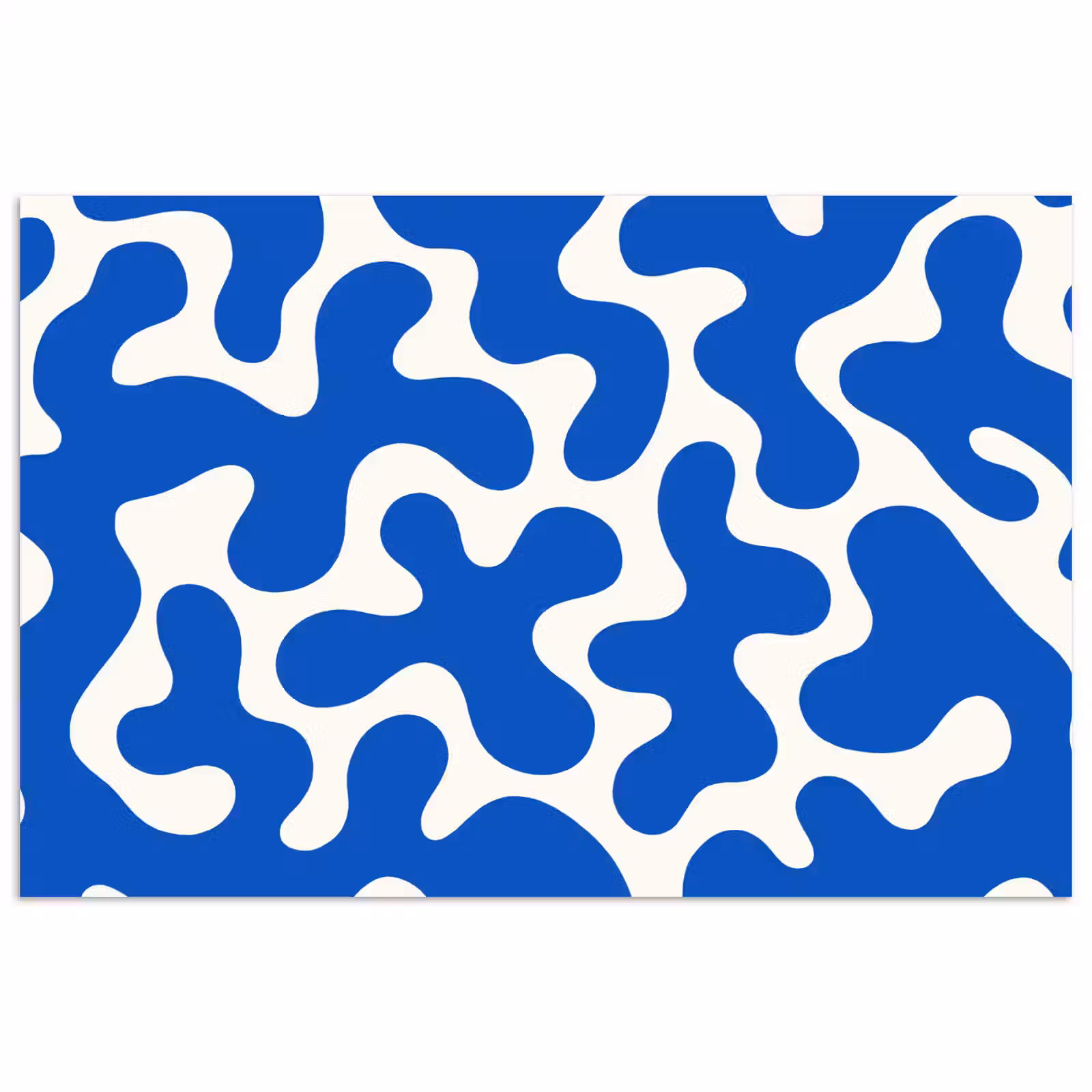 Poster - Vormen - Abstract - Blauw - Golven — 1