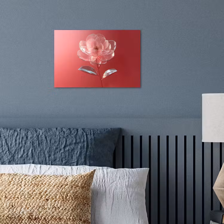 Poster - Sierlijk - Bloem - Roze - Glazen — 3