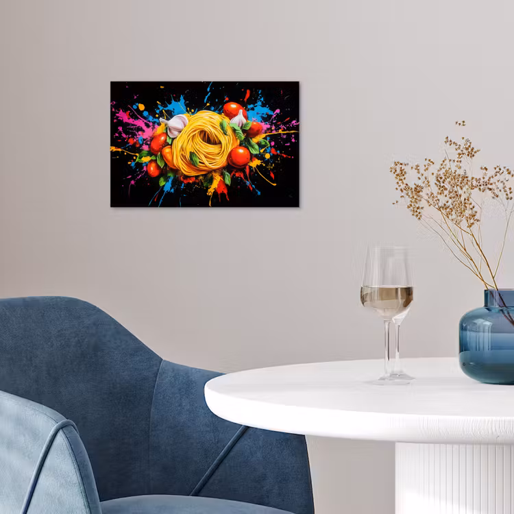 Poster - Spaghetti - Graffiti - Verf - Kleurrijk - Eten - Modern — 4