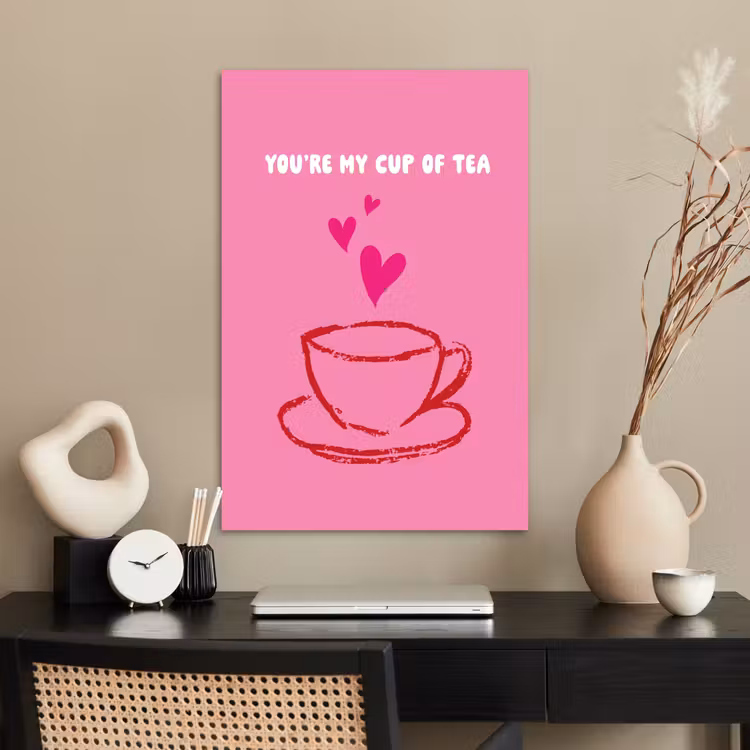 Poster - Thee - Roze - Valentijn - Tekst — 2