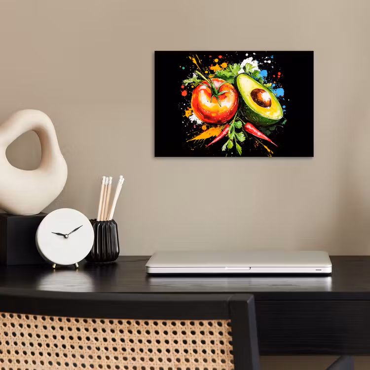Poster - Tomaat - Avocado - Peper - Graffiti - Verf - Modern — 2